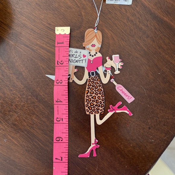 🥂🎉”Let’s do a girls night” metal ornament  super cute stocking stuffer 6.5” - Picture 6 of 7